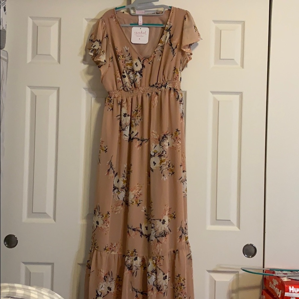 Maternity long flora dress